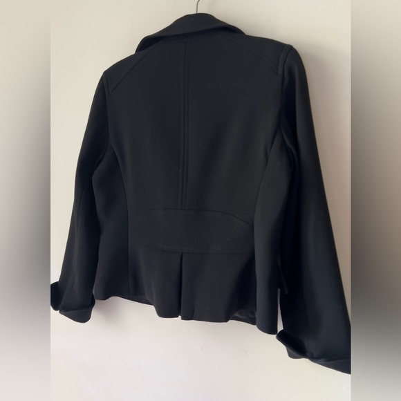 Talbots Luxe Wool Black Sz 10 Peacoat Jacket Blazer - Picture 5 of 13